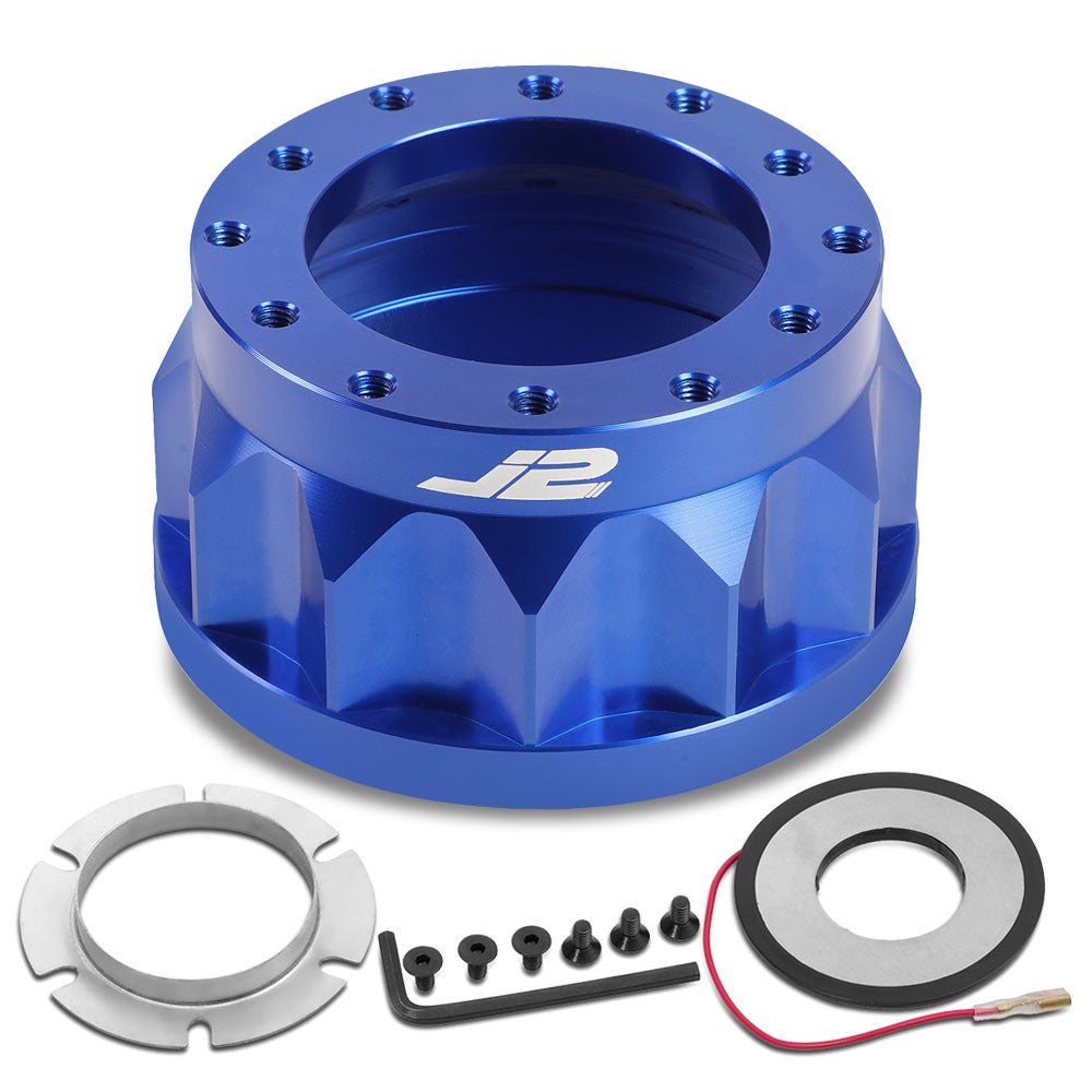 88-91 Civic J2 Blue 6-Bolt Steering Wheel Hub Adapter