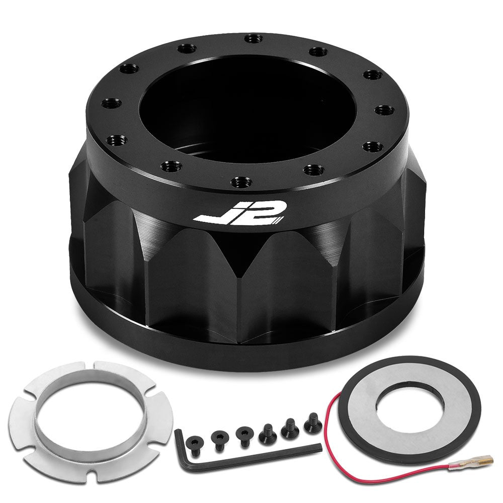 90-20 MX-5 Miata J2 Black 6-Bolt Steering Wheel Hub Adapter