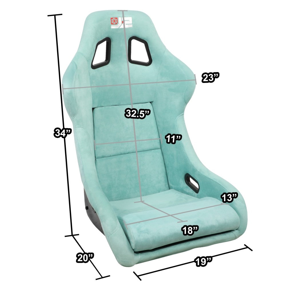 J2 J2-RS-005-LB Medium Fixed Bucket Racing Seat w/Slider Lake Blue J2-RS-005-LB