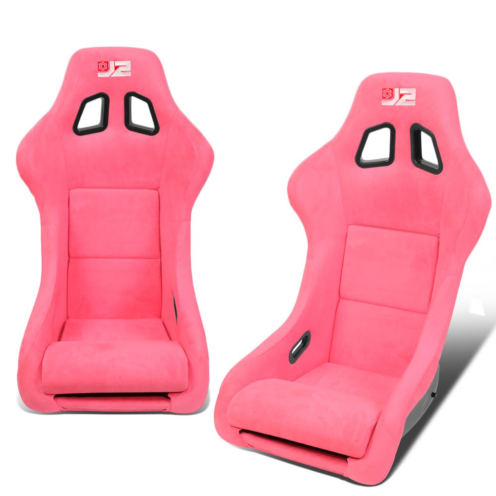 J2 J2-RS-005-PK Medium Fixed Position Bucket Racing Seat w/Slider Pink J2-RS-005-PK