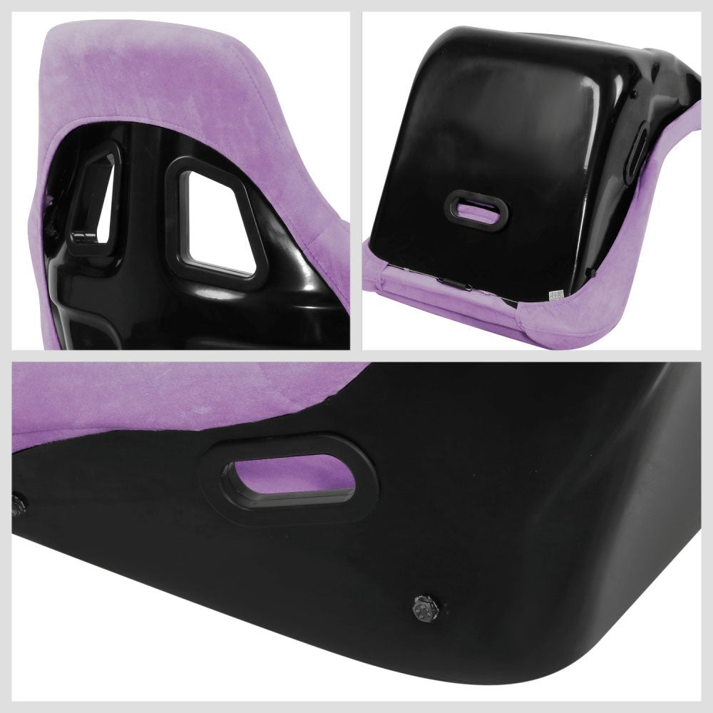 J2 J2-RS-005-PP Medium Fixed Bucket Racing Seat w/Slider Purple J2-RS-005-PP