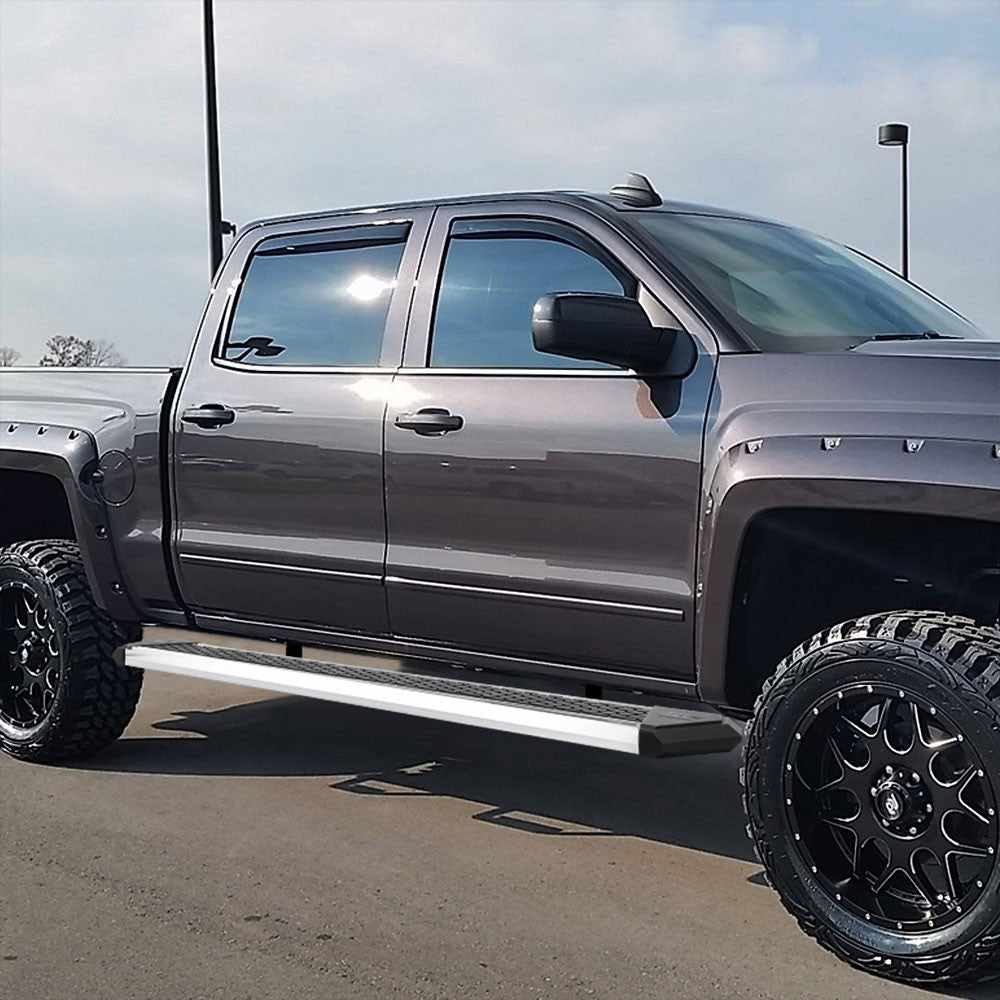 Metal J2 Honeycomb Pad Running Board Nerf Bar 07-18 Silverado 1500 Crew Cab J2-STEPB-ZTL-8252-SS