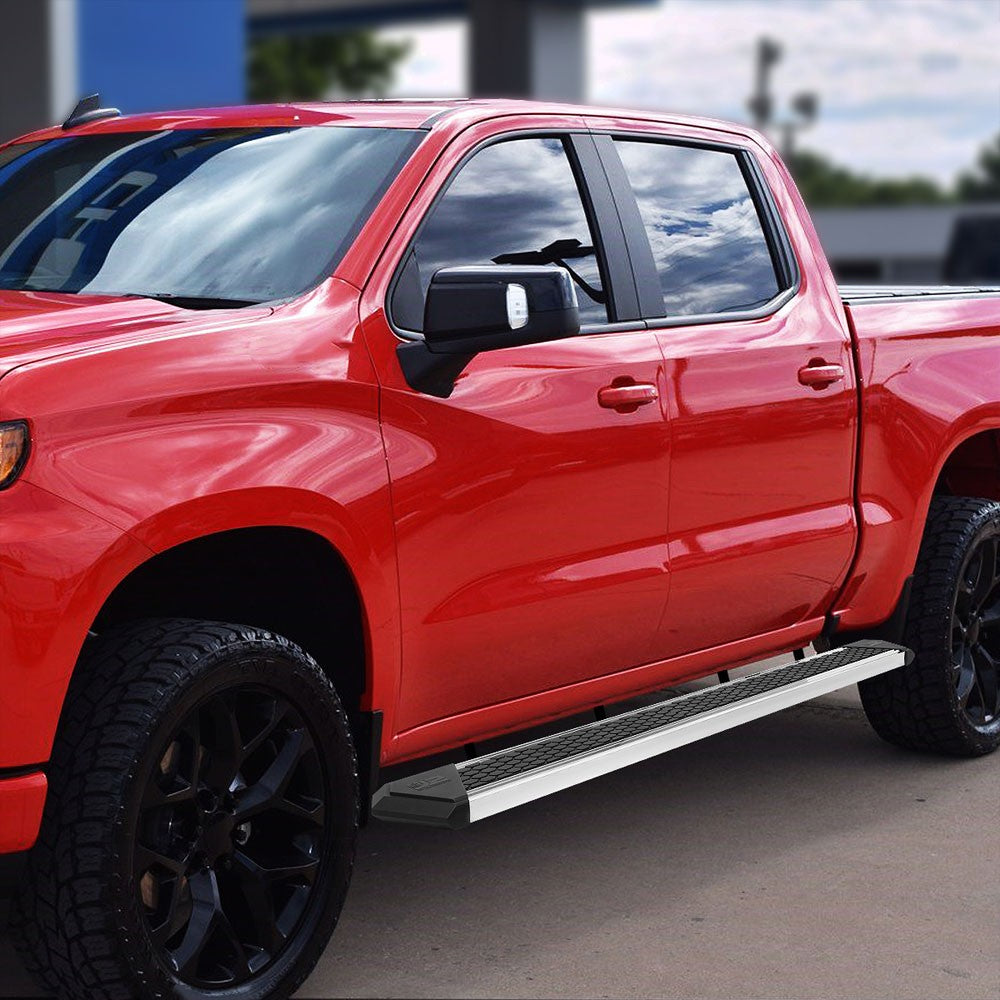Metal J2 Honeycomb Pad Running Board Nerf Bar 19+ Silverado/Sierra Crew Cab J2-STEPB-ZTL-8254-SS