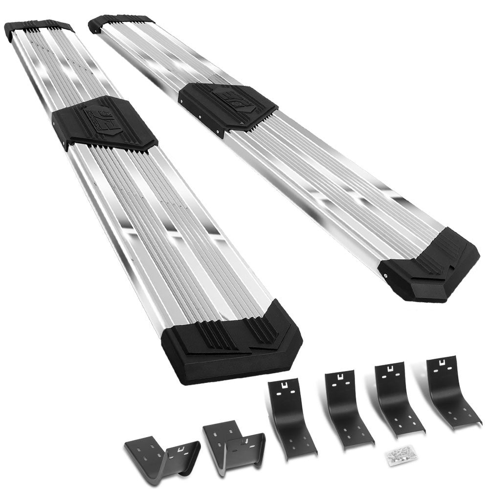 Metal J2 Wide Pleated Running Board Nerf Bar 09-18 Ram/19+ Classic Crew Cab J2-STEPB-ZTL-8264-SS
