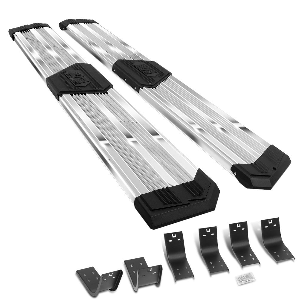 Metal J2 Wide Pleated Running Board Nerf Bar 09-18 Ram 1500 Extended Cab J2-STEPB-ZTL-8265-SS