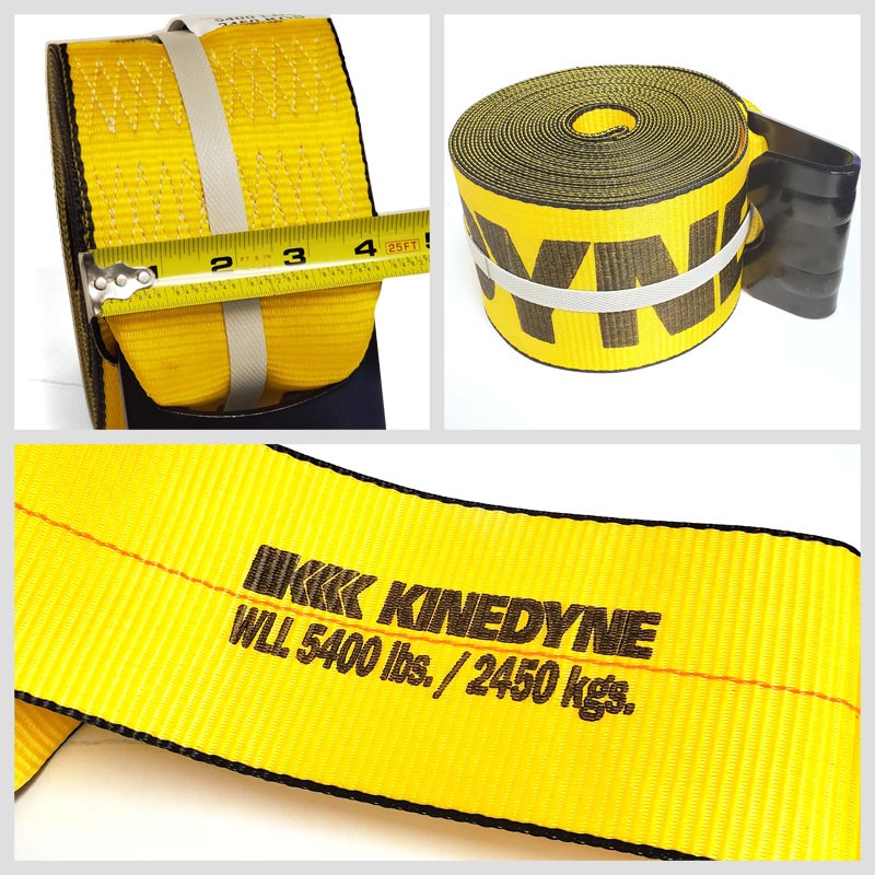 2x Kinedyne 423021 4"x30' Winch Strap 1021 Flat Hook 5400lb For Flatbed trailer-Cargo Control-BuildFastCar-BFC-WHSP-423021-X2