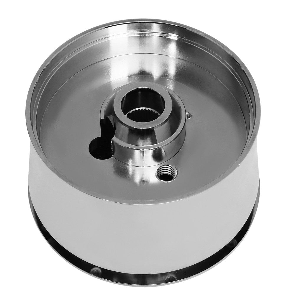 Chrome 9-Bolt Steering Column Wheel Hub Adapter Horn Button For 55-59 Chevy & GM