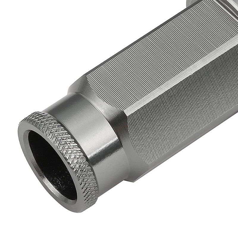 Gunmetal Aluminum M12x1.25 50mm Tall Open Knurl Acorn Tuner 20x Conical Lug Nuts-Accessories-BuildFastCar