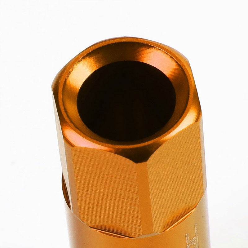 Orange Aluminum M12x1.50 20MM Hexagon Open End Acorn Tuner 20x Conical Lug Nuts-Accessories-BuildFastCar