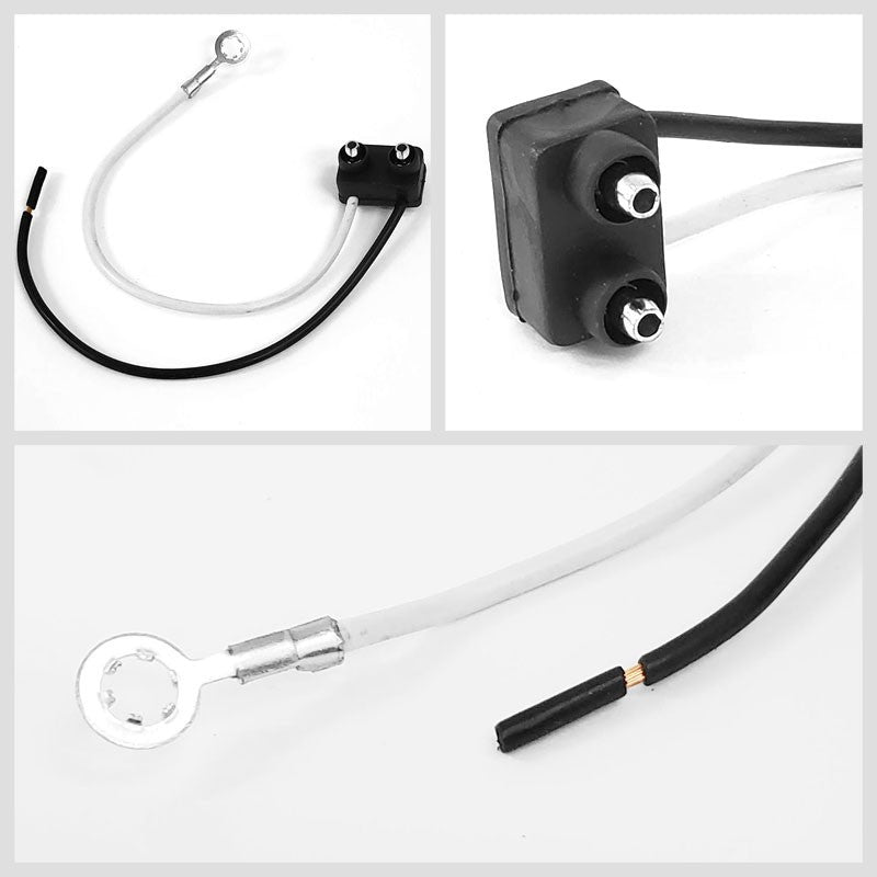 2xWiring Harness Right Angle Single Contact 6" 2 Prong Signal Tail Light Pigtail-Truck & Trailer Parts-BuildFastCar