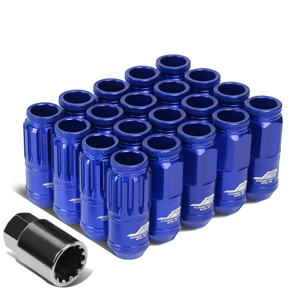 J2 Blue M12x1.25 Open End Acorn Tuner Lug Nuts