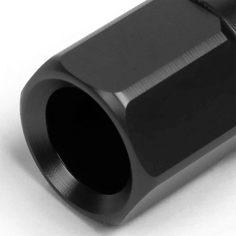 J2 Aluminum Black Open End Acorn Tuner M12 x 1.50 20MM OD/60MM Height Lug Nuts-Car & Truck Wheels-BuildFastCar