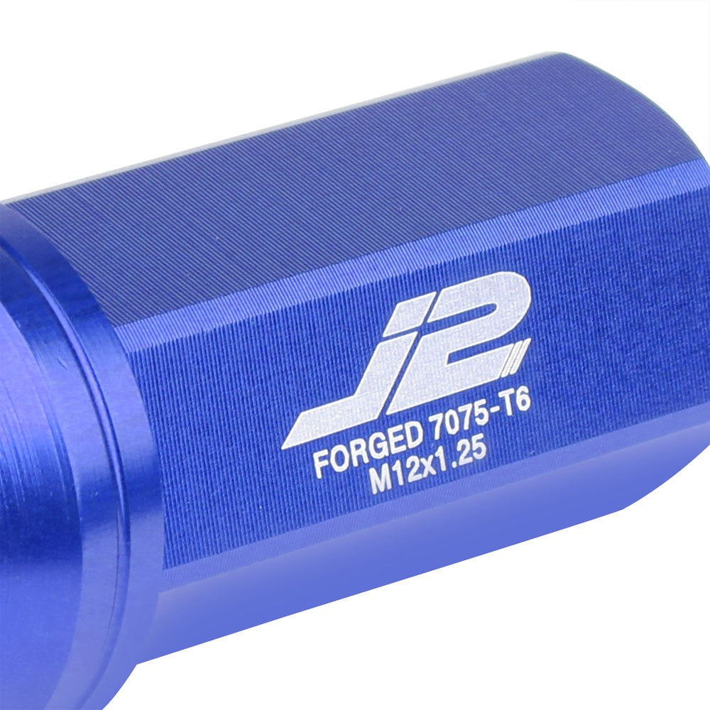 J2 Aluminum Blue Close End Acorn Tuner Lug Nuts Conical Seat M12x1.25 T7-005-Car & Truck Wheels-BuildFastCar