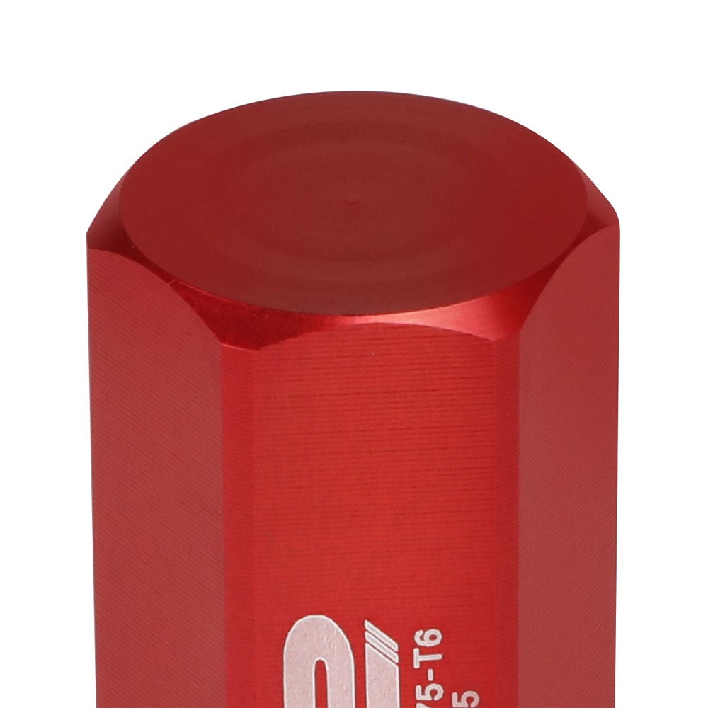 J2 Aluminum Red Close End Acorn Tuner Lug Nuts Conical Seat M12x1.25 T7-005-Car & Truck Wheels-BuildFastCar