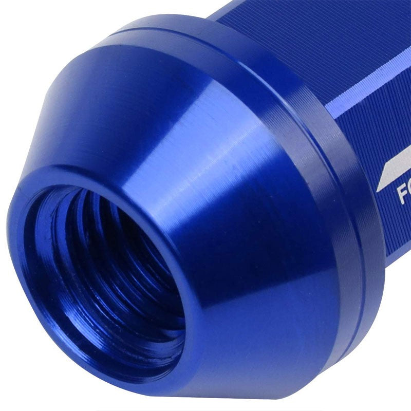 J2 Aluminum Blue Close End Acorn Tuner M12 x 1.50 25MM OD/35MM Height Lug Nuts-Car & Truck Wheels-BuildFastCar