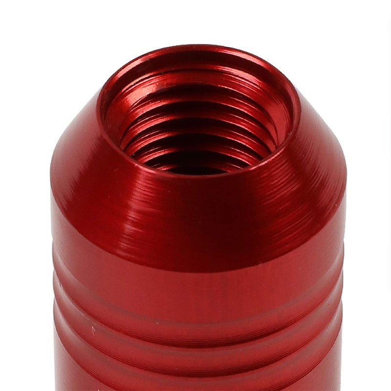 J2 Aluminum Red Open Top Acorn Tuner M12 x 1.50 20MM OD/60MM Height Lug Nuts-Car & Truck Wheels-BuildFastCar