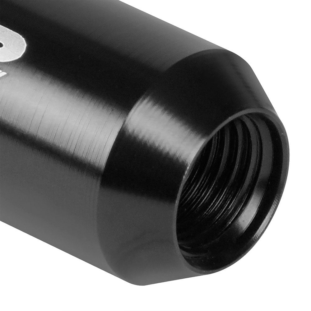 J2 Black M12x1.25 Open End Acorn Tuner Lug Nuts