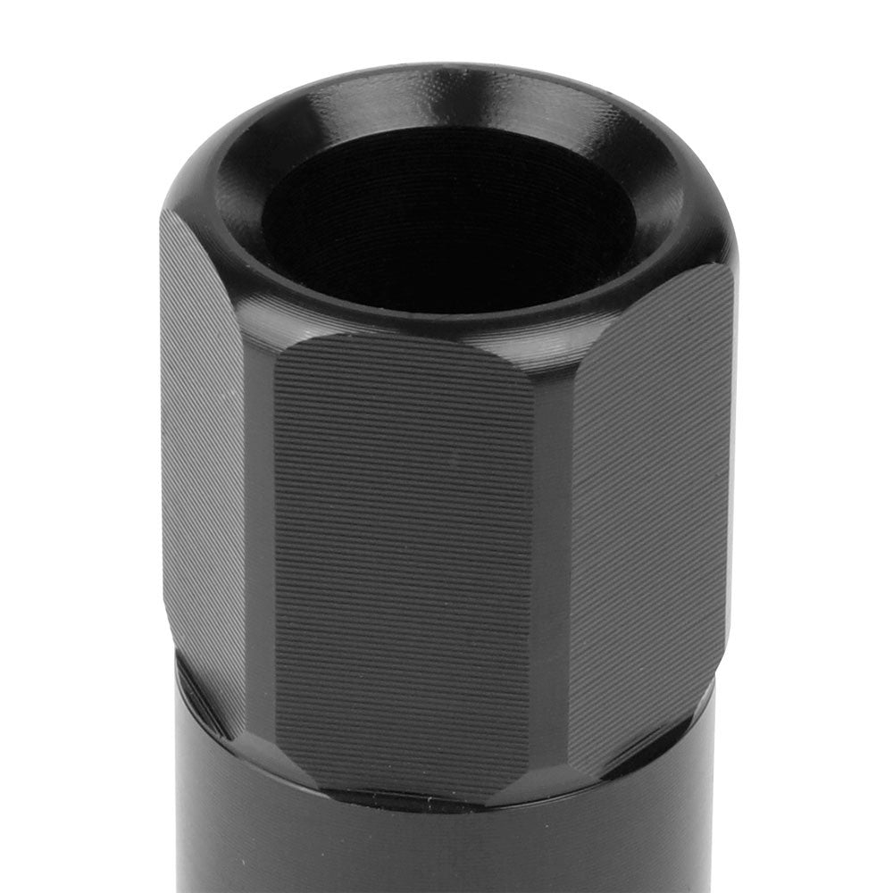 J2 Black M12x1.25 Open End Acorn Tuner Lug Nuts