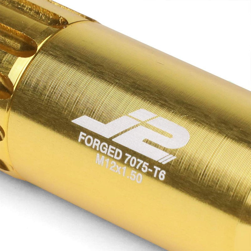 J2 Gold Open End Acorn Tuner M12 x 1.50 20MM OD/60MM 16 Lug Nuts+4 Lock Nuts-Car & Truck Wheels-BuildFastCar