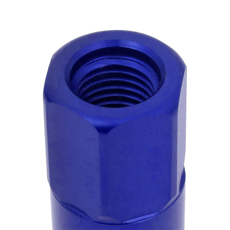 J2 Aluminum Blue Open End Acorn Tuner+Spike Cap M12x1.50 25MM OD/123MM Lug Nuts-Car & Truck Wheels-BuildFastCar