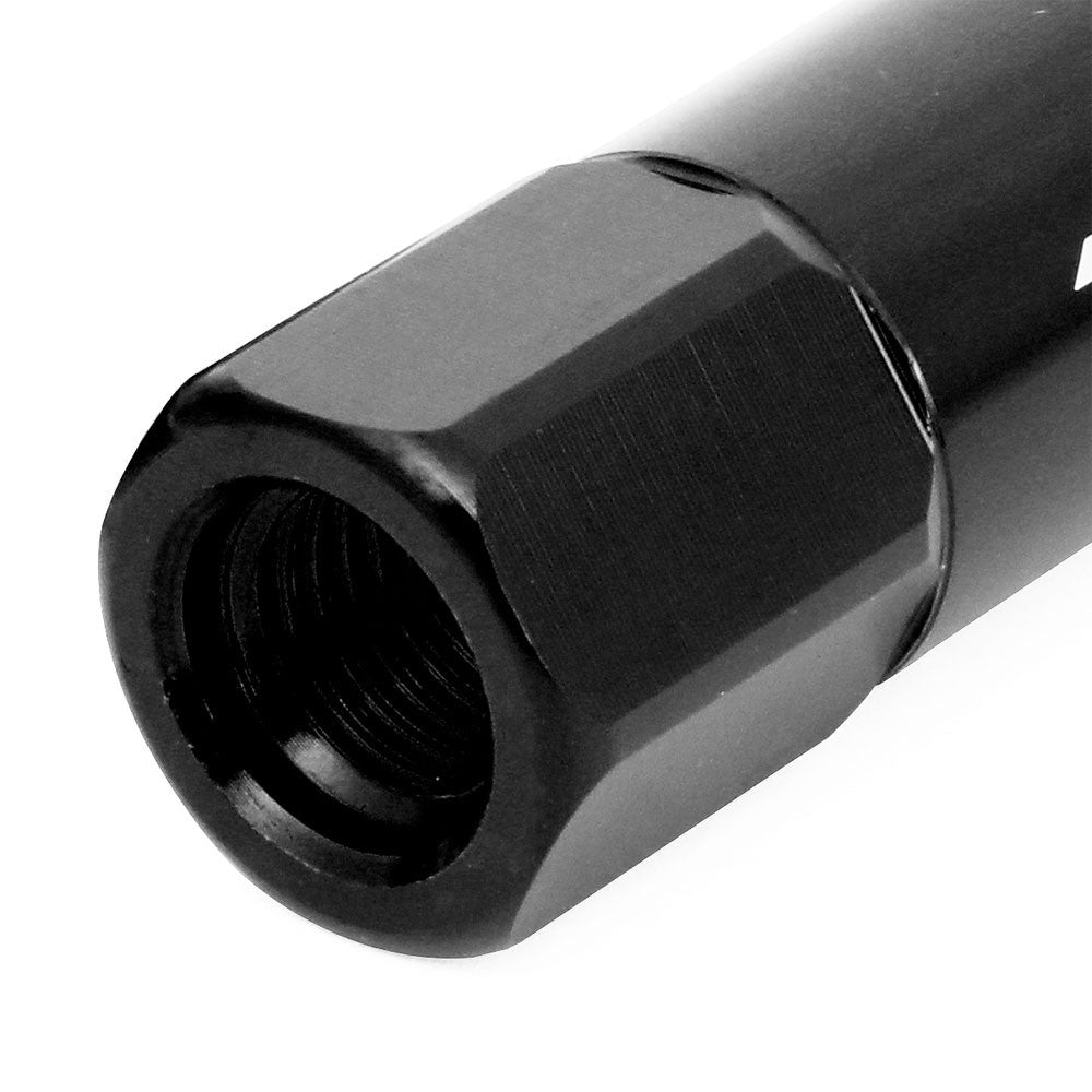 J2 Black Open End Acorn Tuner w/ Spike Cap Lug Nuts Conical Seat M12x1.25 T7-016-Car & Truck Wheels-BuildFastCar