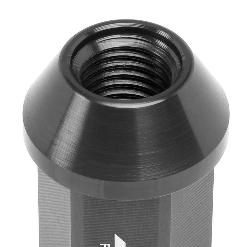 J2 Aluminum Black Open End Acorn Tuner M12 x 1.50 25MM OD/45MM Height Lug Nuts-Car & Truck Wheels-BuildFastCar