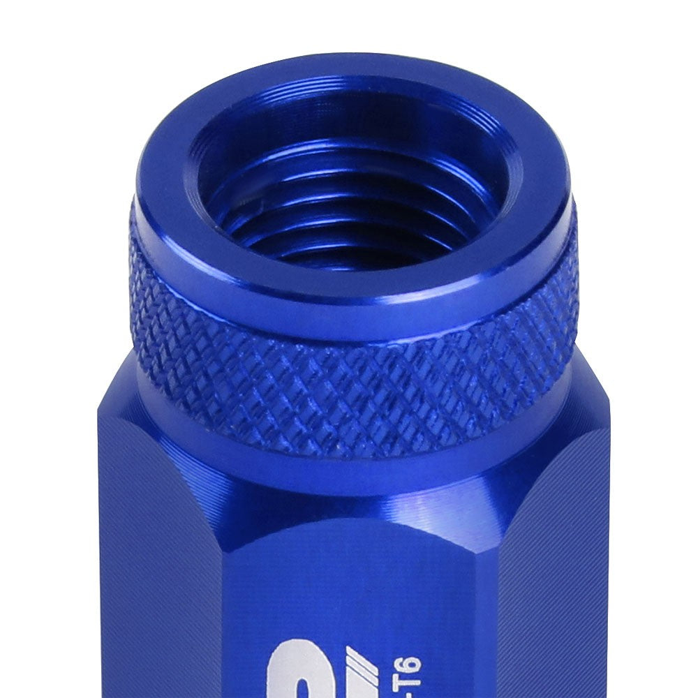 J2 Blue Open Knurled End Acorn Tuner Lug Nuts Conical Seat M12x1.25 T7-021-Car & Truck Wheels-BuildFastCar