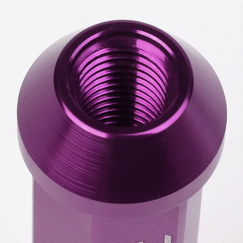 Purple Aluminum M12x1.50 90MM Tall Open Rim End Acorn Tuner 20x Conical Lug Nuts-Accessories-BuildFastCar