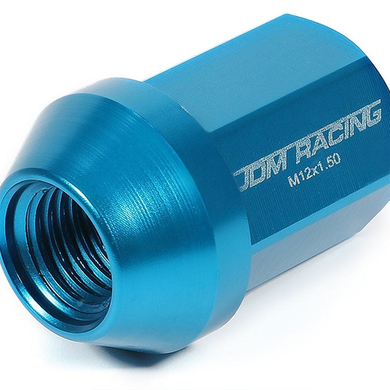 Light Blue Aluminum M12x1.50 35MM Short Close Acorn Tuner 20x Conical Lug Nuts-Accessories-BuildFastCar