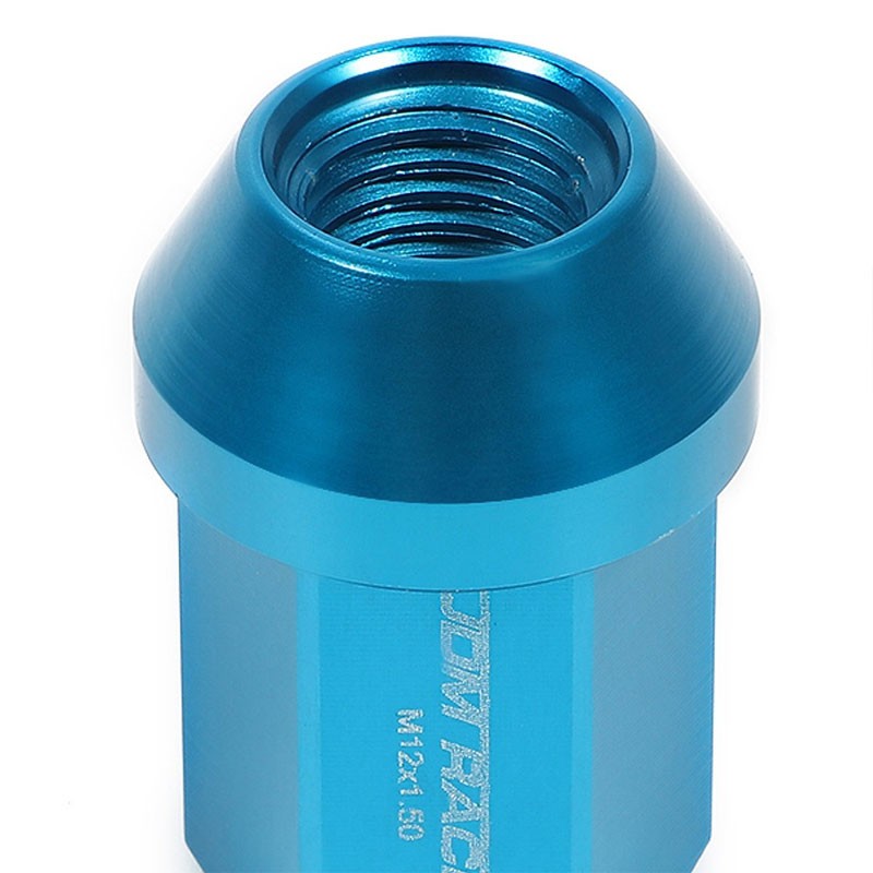 Light Blue Aluminum M12x1.50 35MM Short Close Acorn Tuner 20x Conical Lug Nuts-Accessories-BuildFastCar