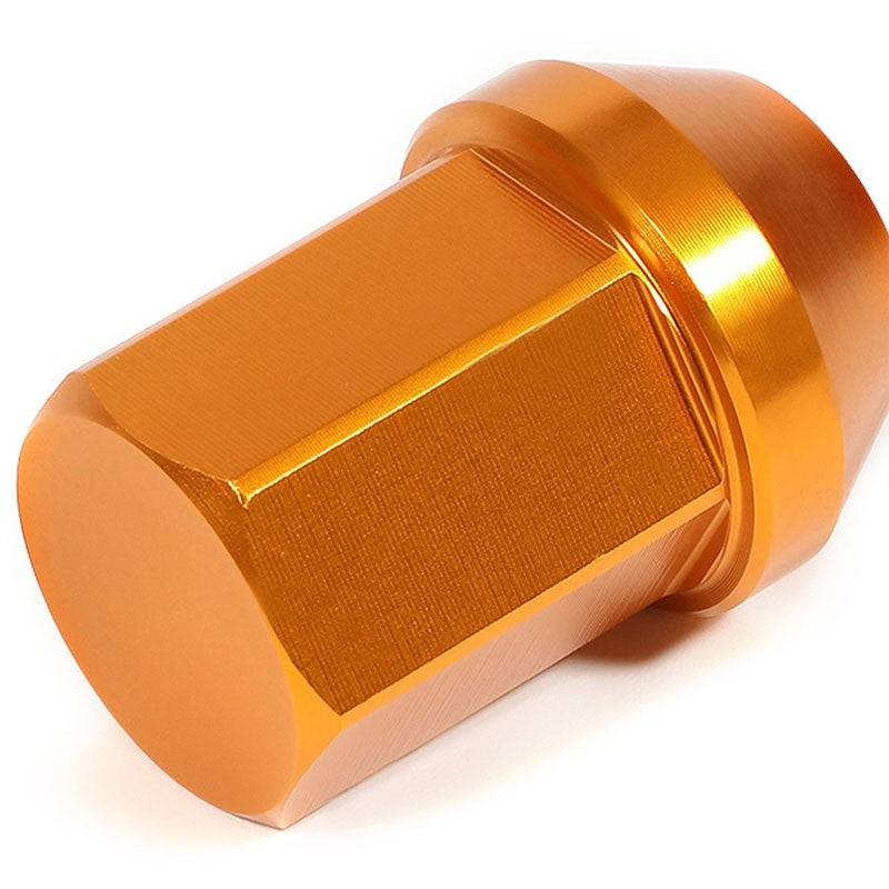 Orange Aluminum M12x1.50 35MM Short Close End Acorn Tuner 20x Conical Lug Nuts-Accessories-BuildFastCar