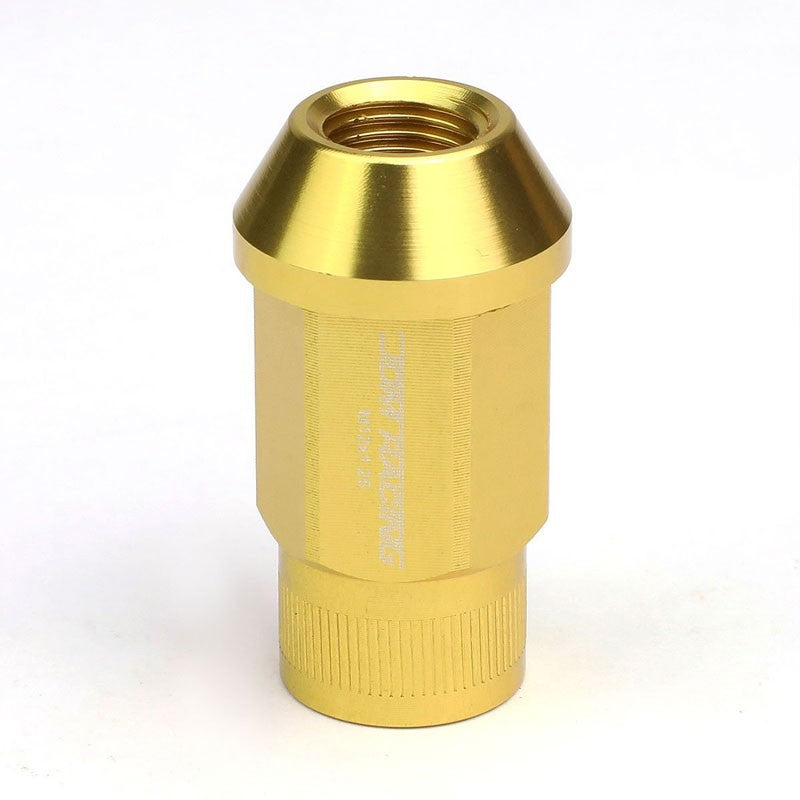 Gold Aluminum M12x1.25 Conical Open Rim Acorn Tuner 16x Lug Nuts+4 Lock Nuts-Accessories-BuildFastCar