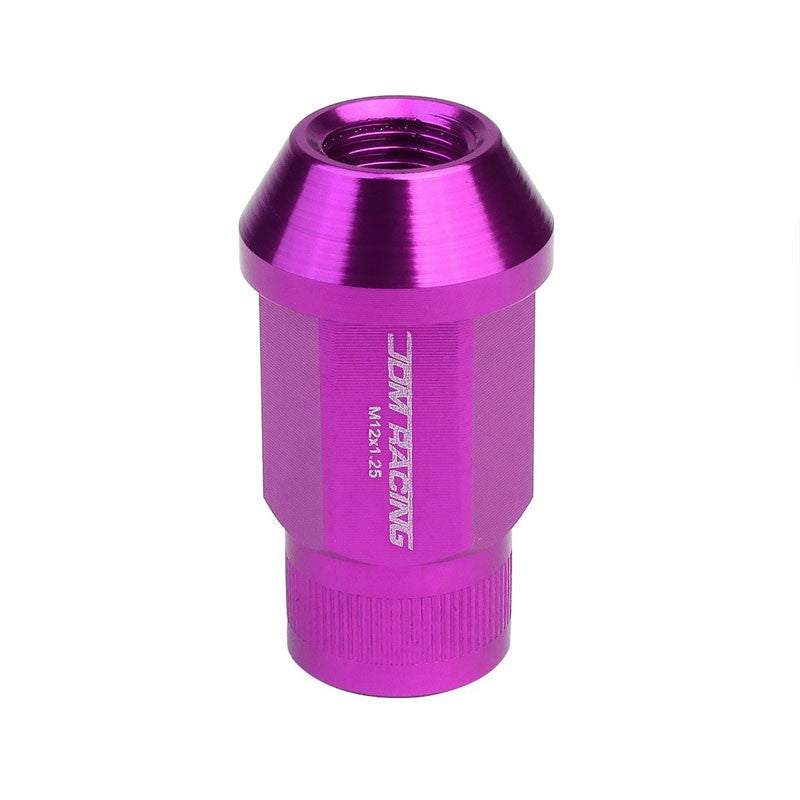 Purple Aluminum M12x1.25 Conical Open Rim Acorn Tuner 16x Lug Nuts+4 Lock Nuts-Accessories-BuildFastCar