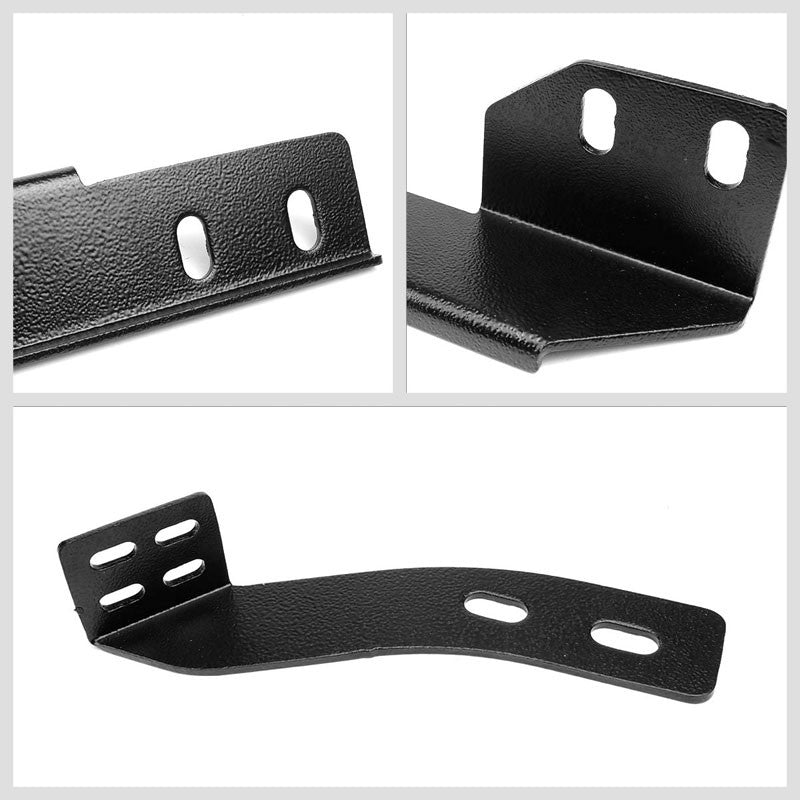 Black Square Front Bull Bar Grill Guard+License Bracket For 07-18 Toyota Tundra-Grille Guards & Bull Bars-BuildFastCar