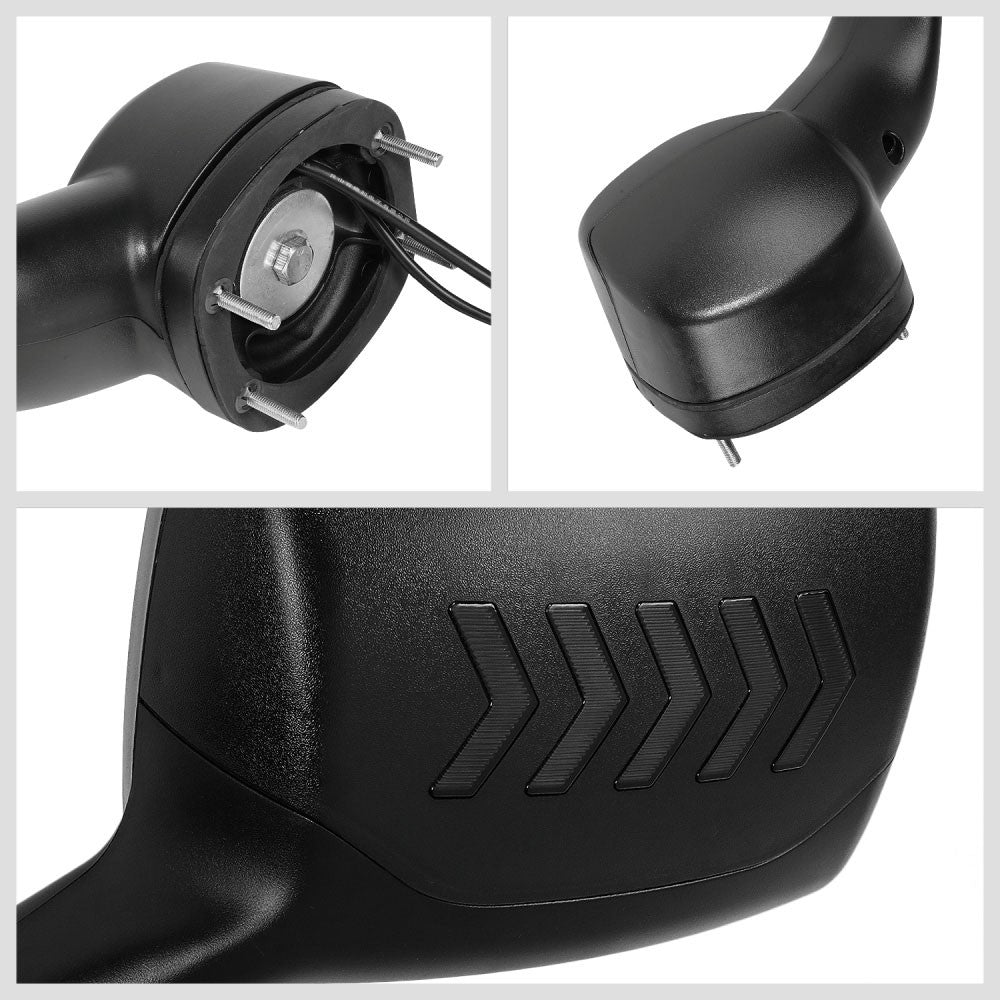 Black 12V 5-Arrow LED Turn Signal Side View Mirror T680 579 587 BFC-SVMIR-HY-010-BK