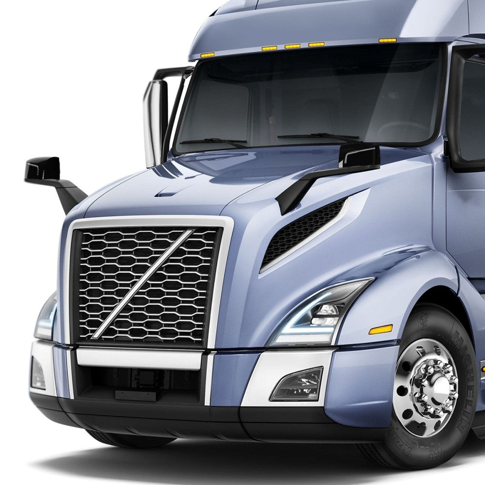 Sequential L-Pattern LED Signal Black Side View Mirror 18-21 Volvo VNL BFC-SVMIR-HY-017-BK