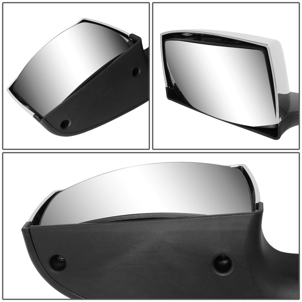 Sequential 4-Arrow LED Signal Chrome Side View Mirror 18-21 Volvo VNL BFC-SVMIR-HY-018-CH