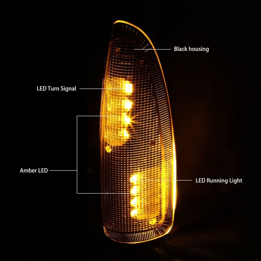 F250 F350 F450 F550 Smoke Lens LED Side Mirror Signal Light