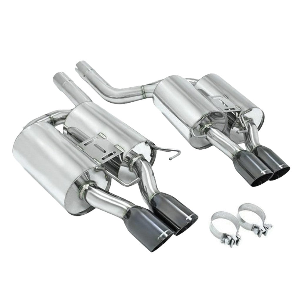 Megan ABE Exhaust System 3.5" Quad Burnt Tips+w/Tube for 05-10 BMW M5 E60