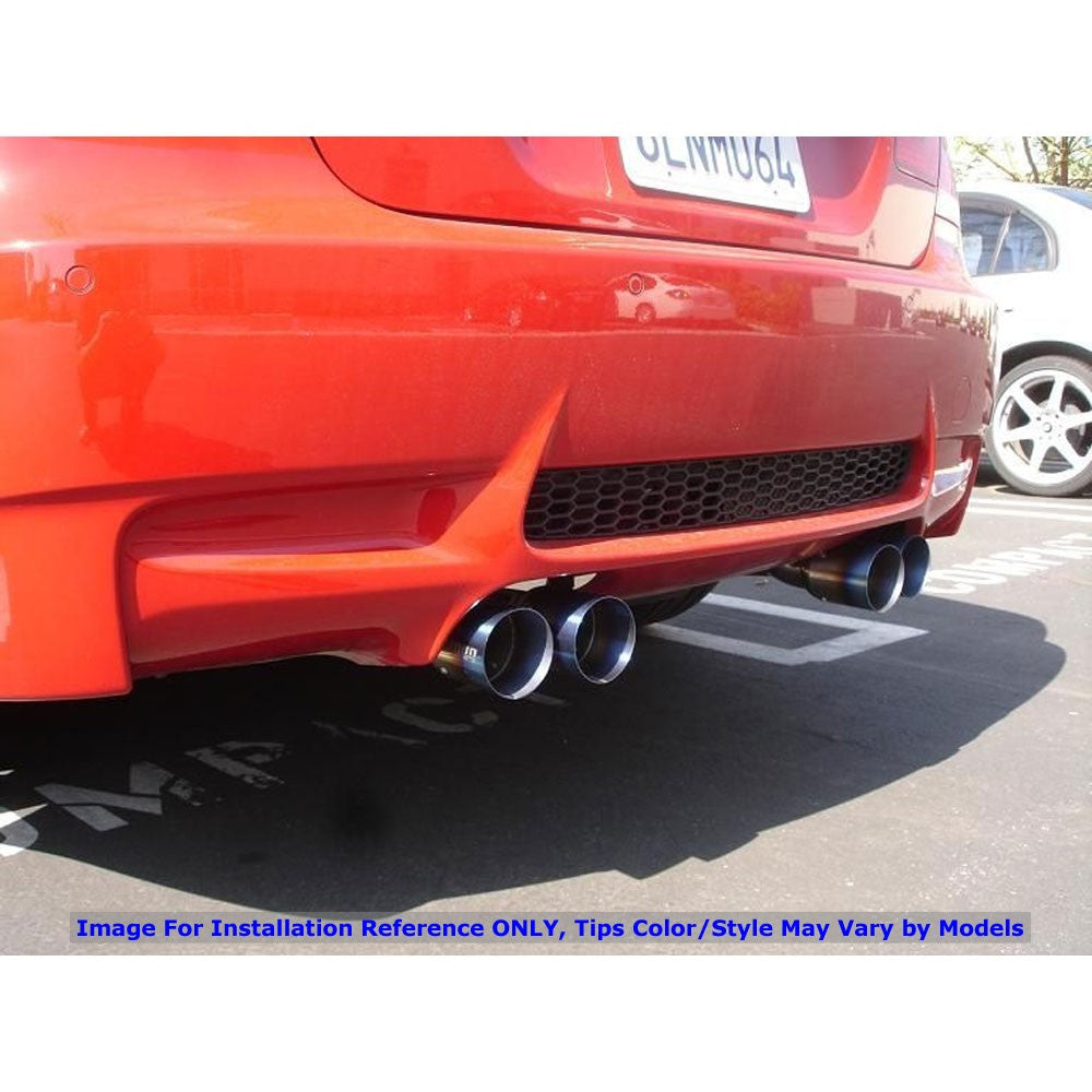 Megan Racing Supremo Axleback Exhaust Burnt Blue Tips For 08-13 BMW M3 E92 2DR