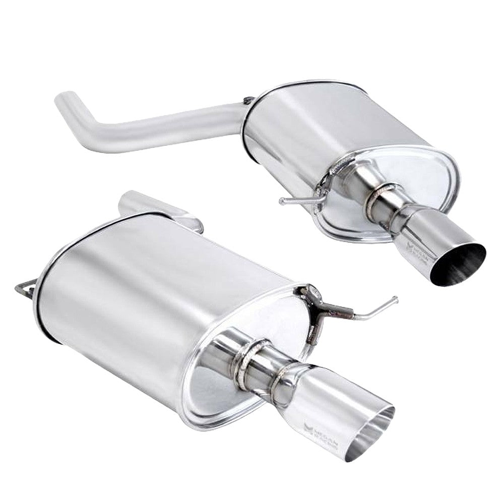 Megan 3.5" Dual Roll Tip Axleback Exhaust 11-17 535i F10 OE Bumper MR-ABE-BF10-SRT-RL+RR