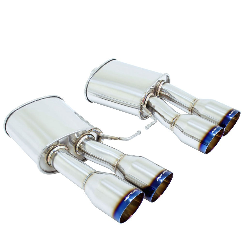 Megan Racing Supremo Axleback Exhaust Burnt Blue Tip For 11-16 BMW M5 F10 4DR