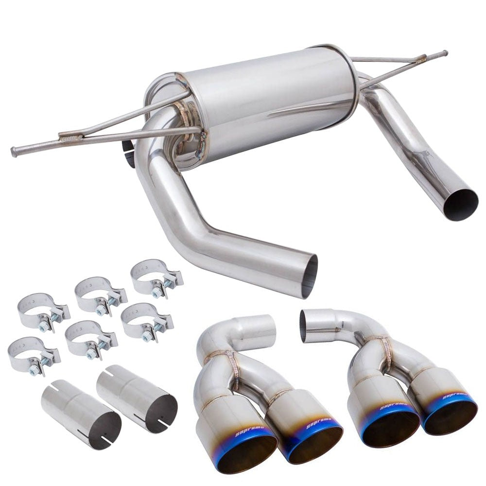 Megan Racing Supremo Axleback Exhaust Burnt Blue Tips For 15-UP M3 F80/M4 F82