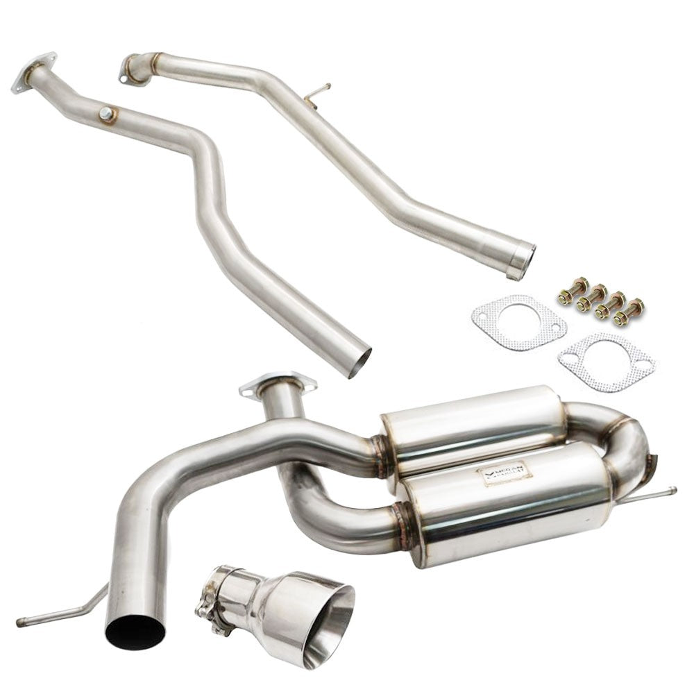 Megan Racing Catback Exhaust Kit+Mufler Burnt Tip For 15-20 Mazda MX-5 Miata ND