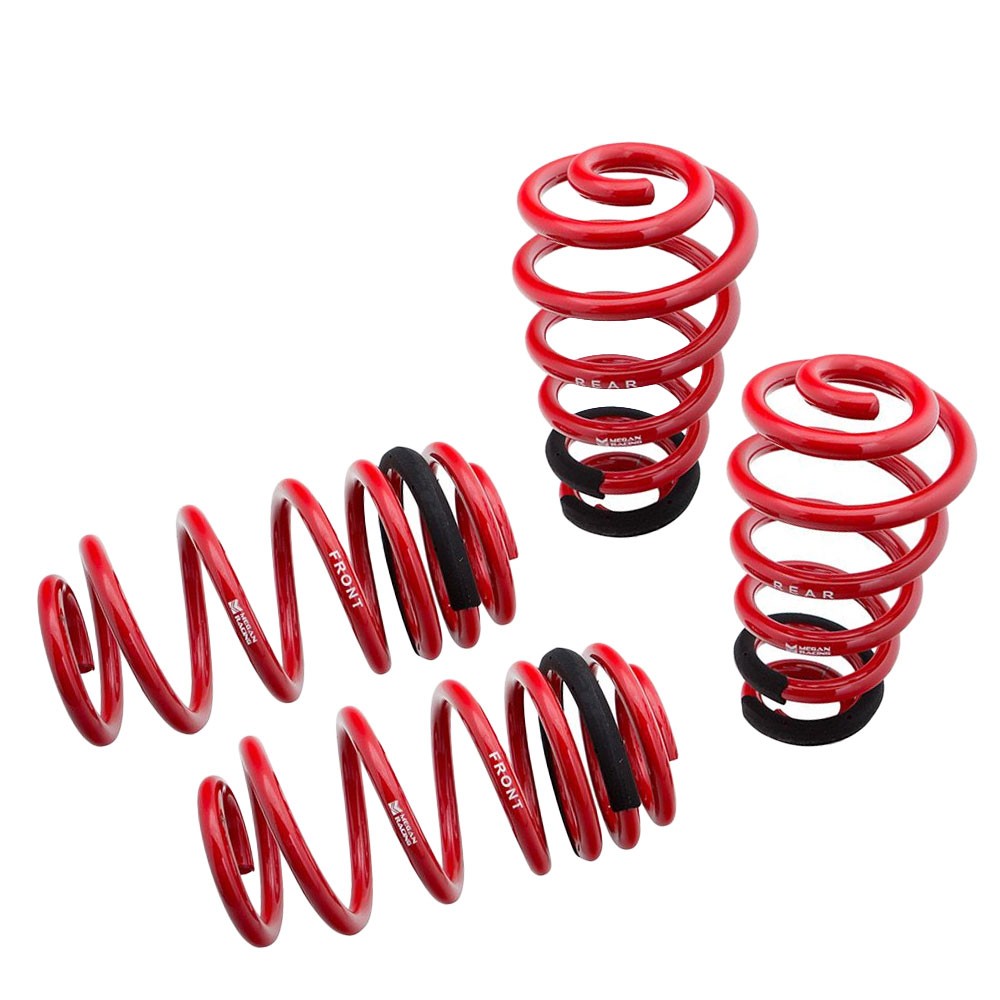 Megan Racing 4PC Euro Version Red Lowering Springs Kit For 02-05 Audi A4 B6 FWD