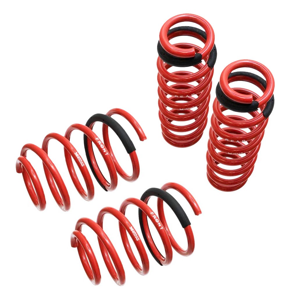 Megan Racing Front Rear Steel Red Euro-Version Lowering Springs Kit For 07-11 BMW E92 Coupe RWD