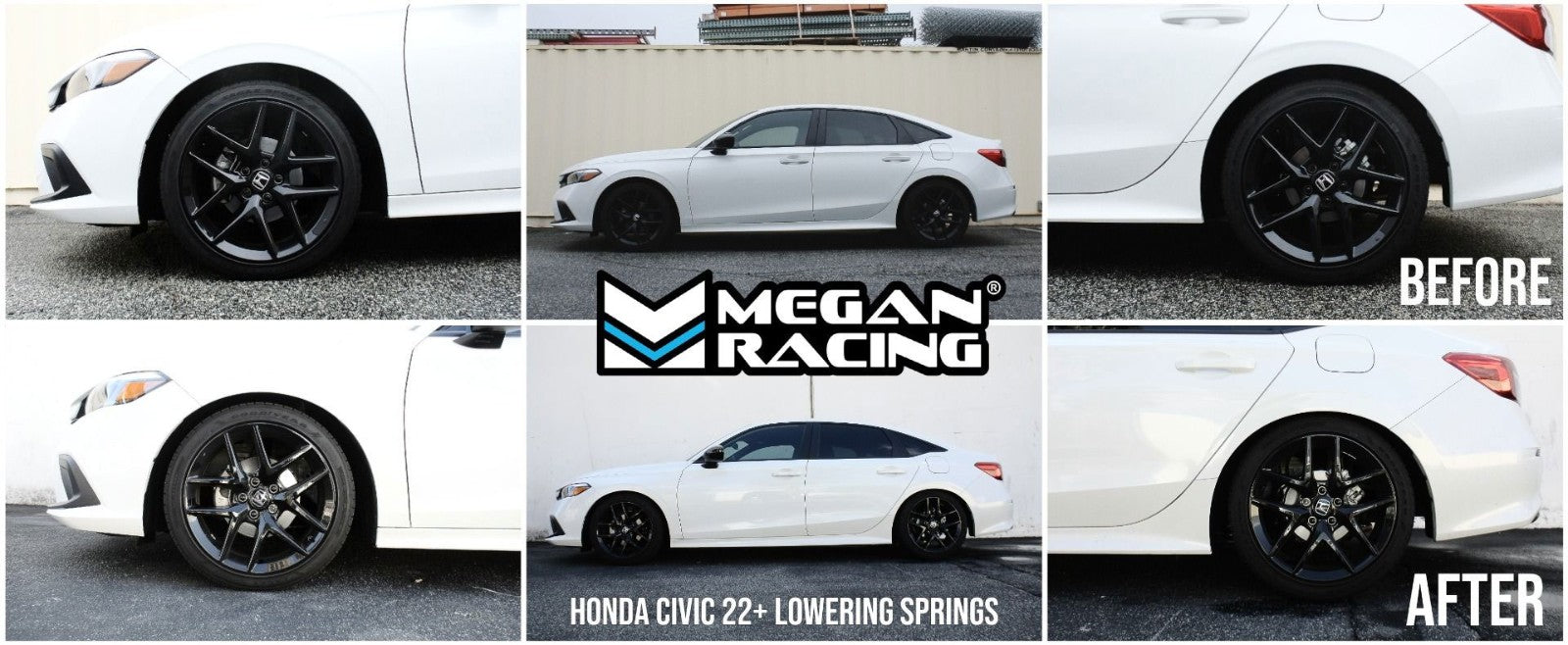 Megan Orange Street-Version Lowering Springs Kit For 22+ Honda Civic FE/FL Gen