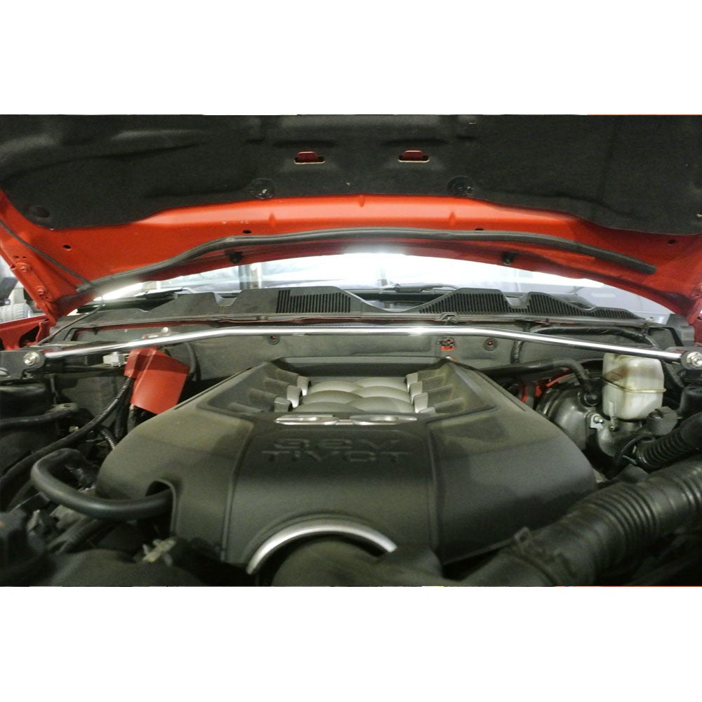 Megan Front Upper Polish Race Spec Tower Brace Strut Bar For 05-14 Ford Mustang-Strut Bar & Parts-BuildFastCar