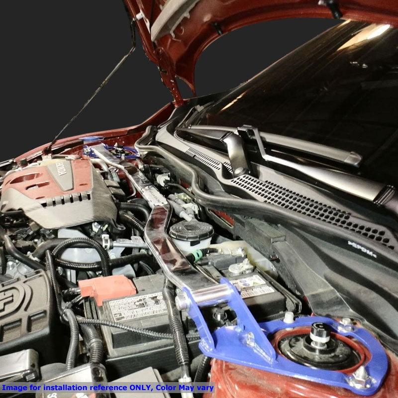 Megan Racing Polish Steel/Aluminum Front Upper Strut Bar For 17-19 Honda Civic-Strut Bar & Parts-BuildFastCar