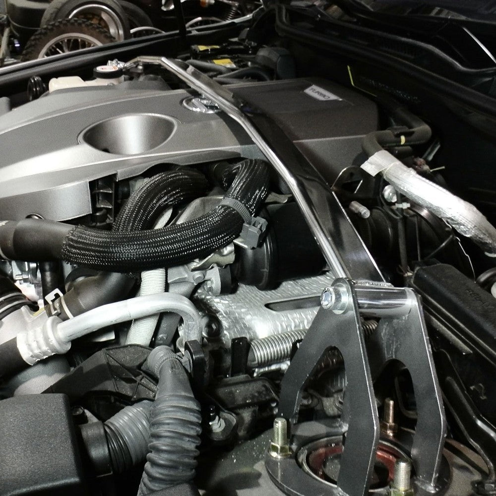 Megan Polish Front Upper Strut Bar For Lexus 16-25 IS-Series / RC-Series 2.0L Turbo In-Line 4